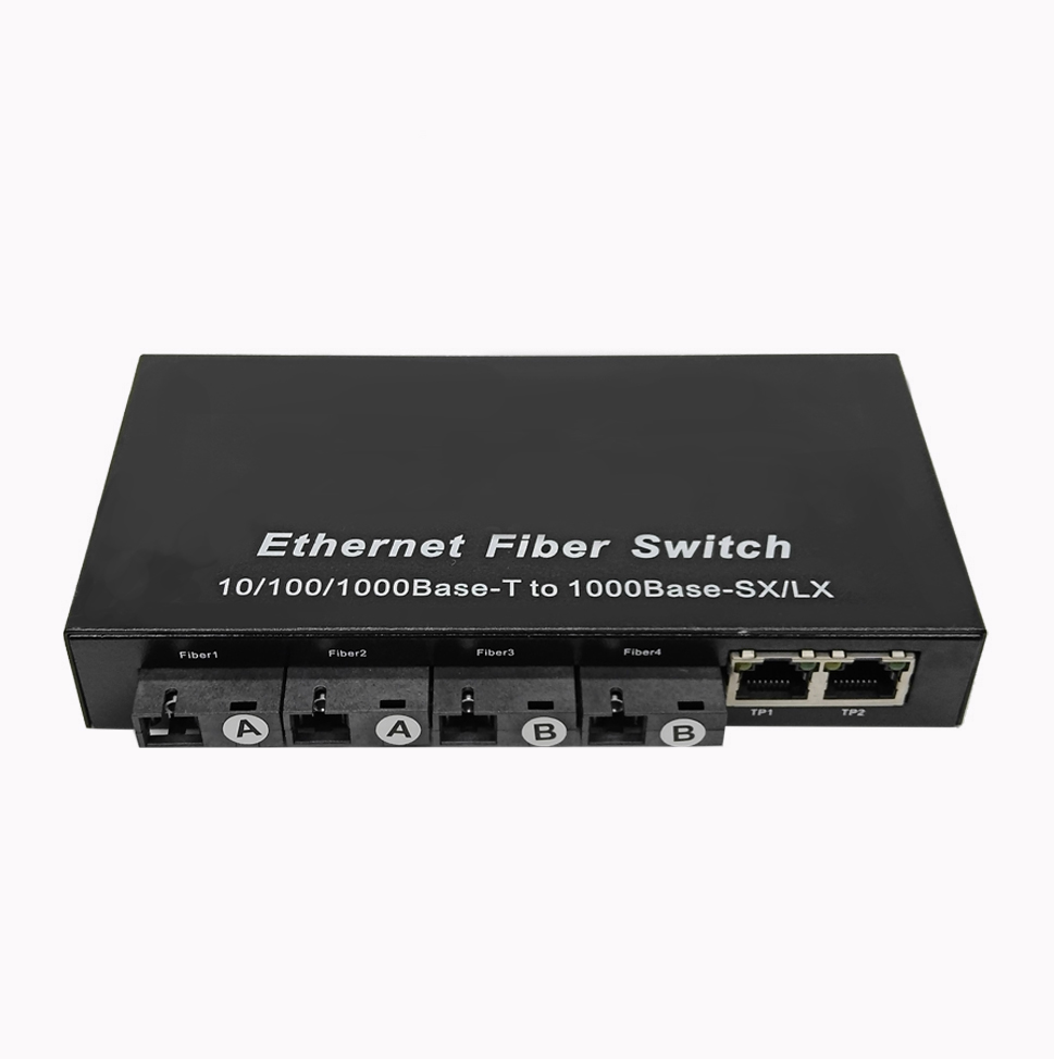 千兆4光2電單模單纖收發(fā)器