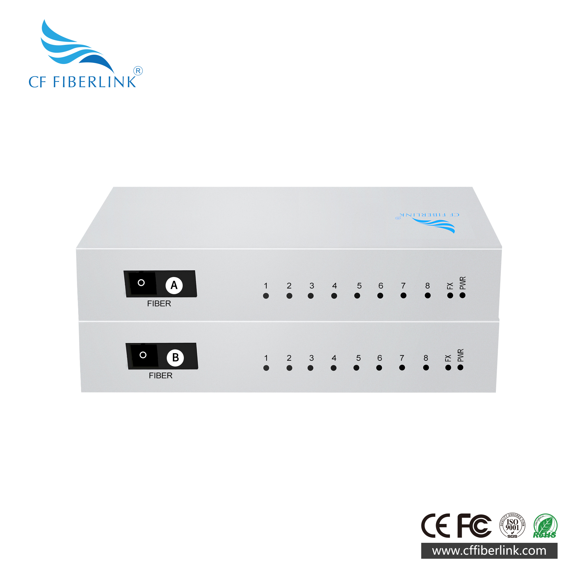 百兆1光8電 單模單纖