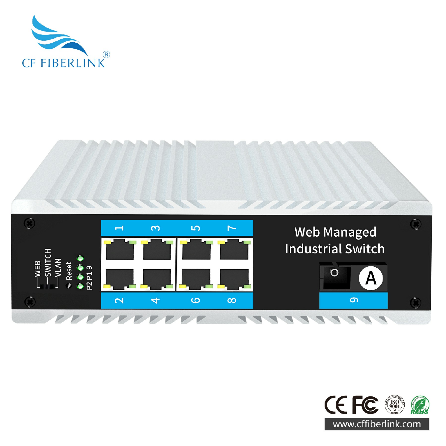 千兆1光8電單模單纖工業(yè)級交換機(jī)  