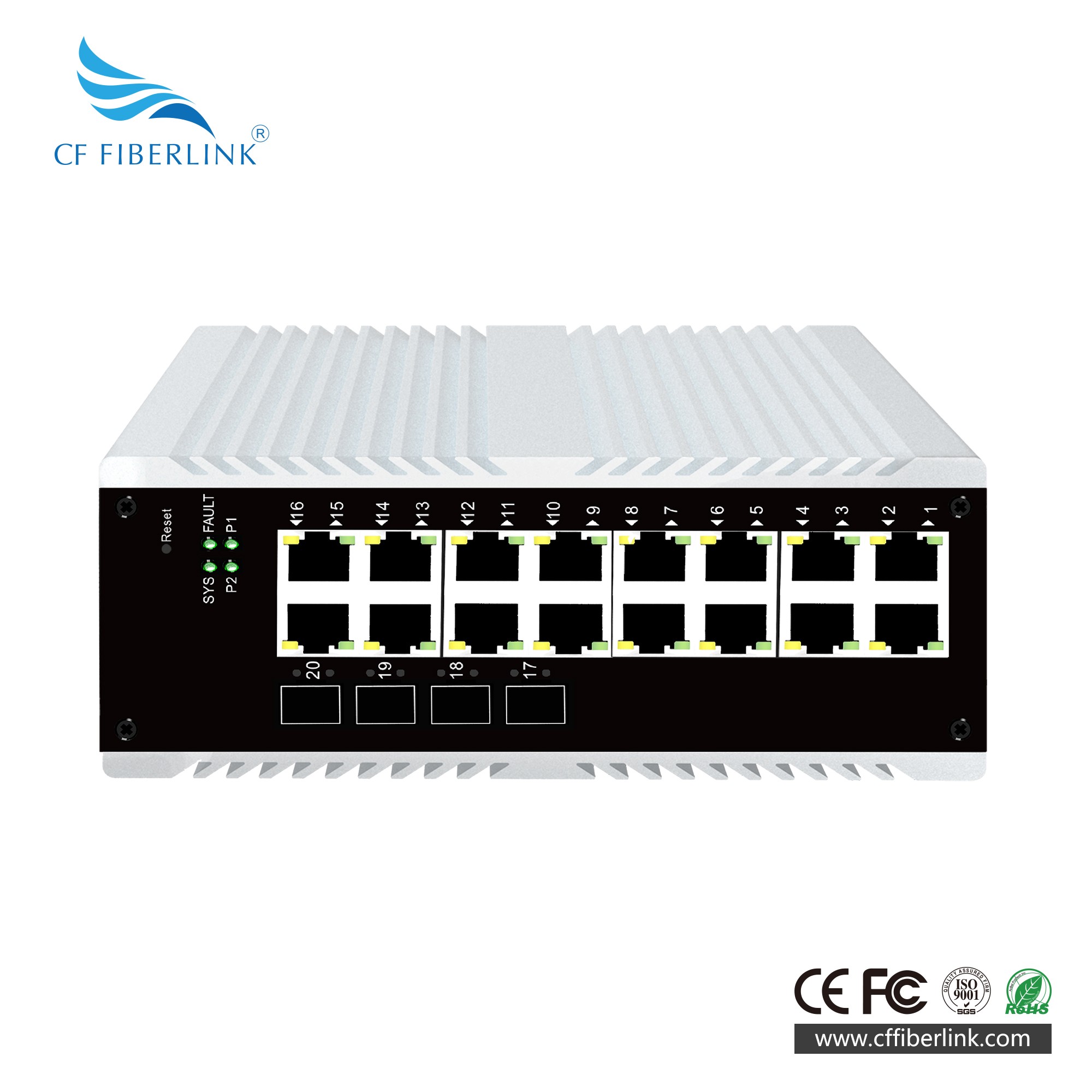 L2+網管4千兆光16千兆電工業(yè)交換機