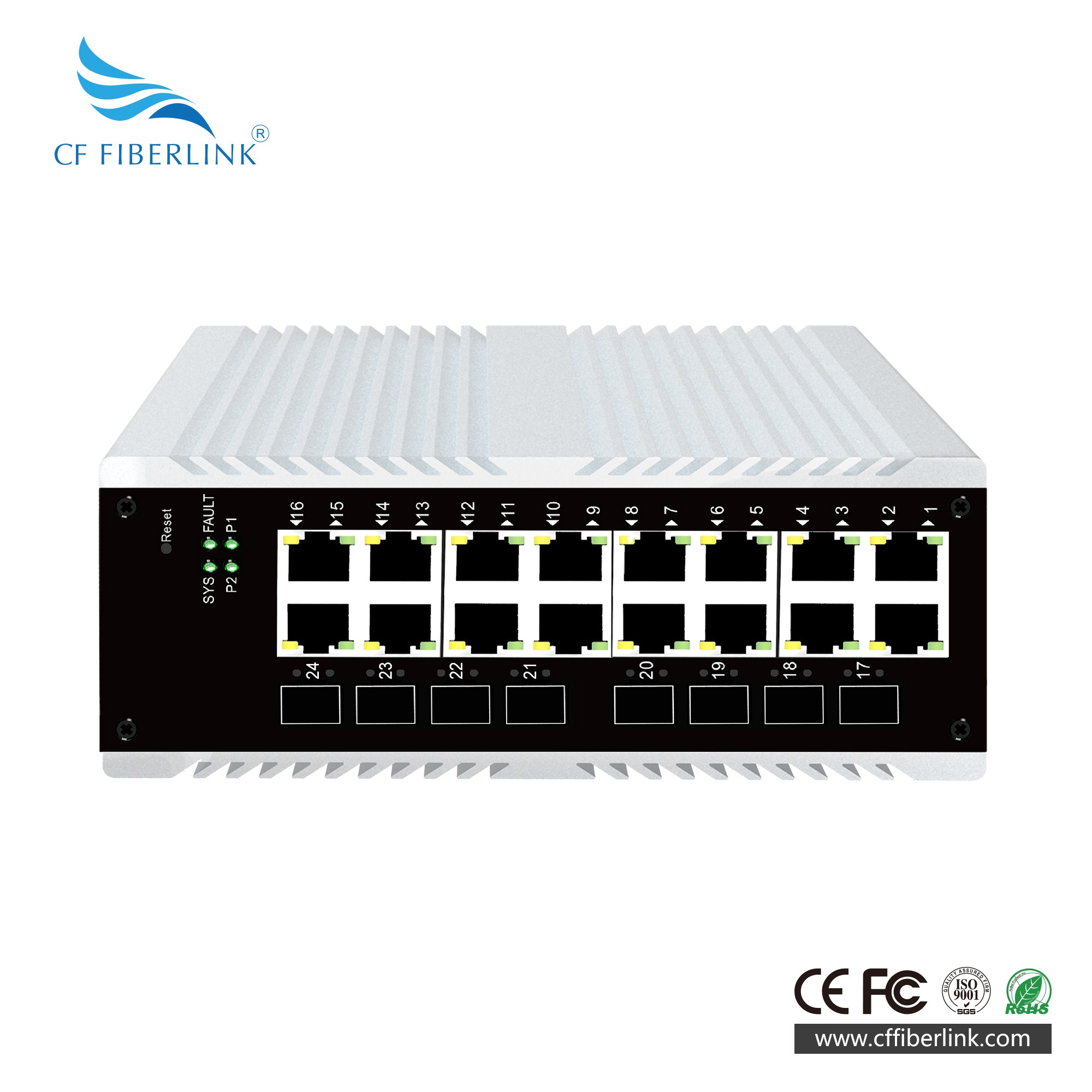 L2+網管8千兆光16千兆電工業(yè)交換機