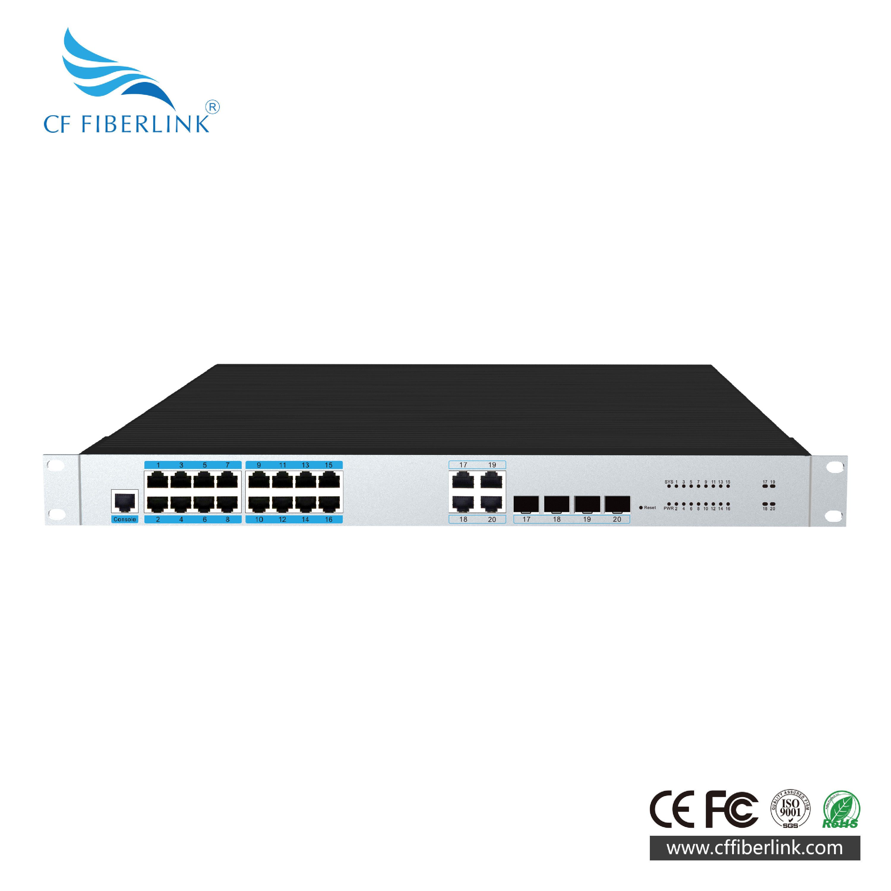 L2+網管千兆4光16電機架式工業(yè)交換機